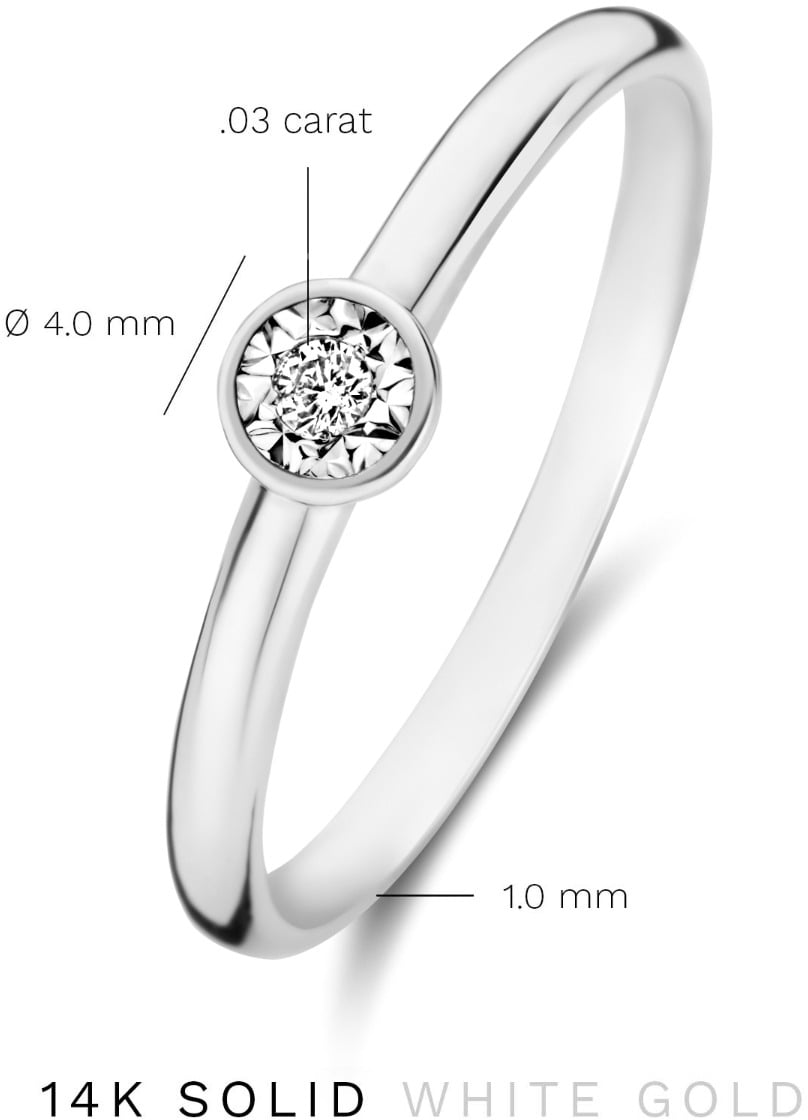 Isabel Bernard De La Paix Inaya Ring met Diamant Zilver