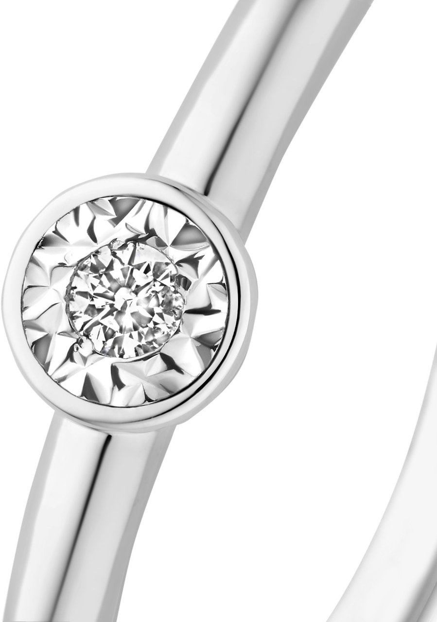 Isabel Bernard De La Paix Inaya Ring met Diamant Zilver