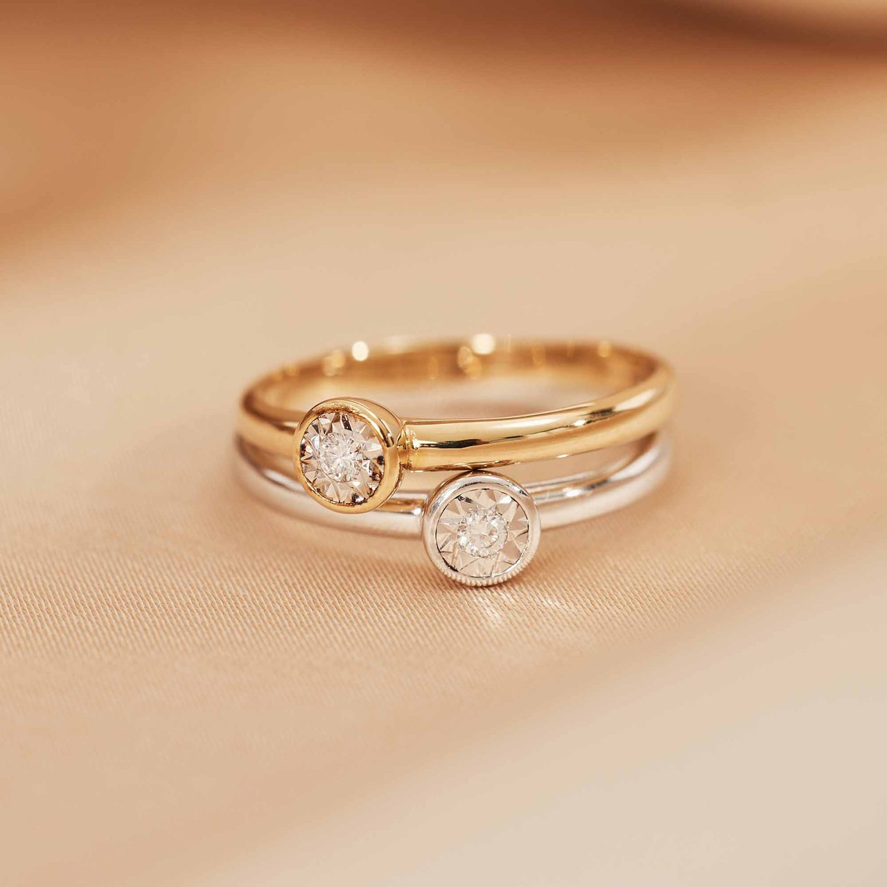 Isabel Bernard De La Paix Inaya Ring met Diamant Goud
