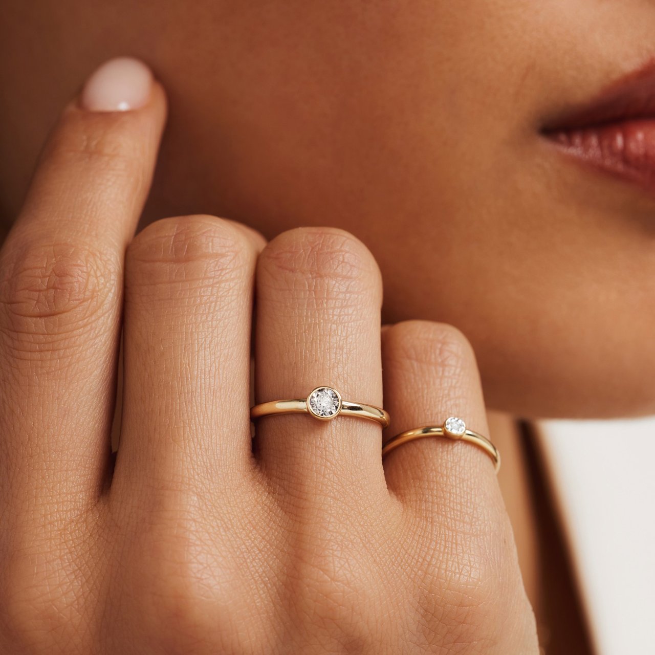 Isabel Bernard De La Paix Inaya Ring met Diamant Goud