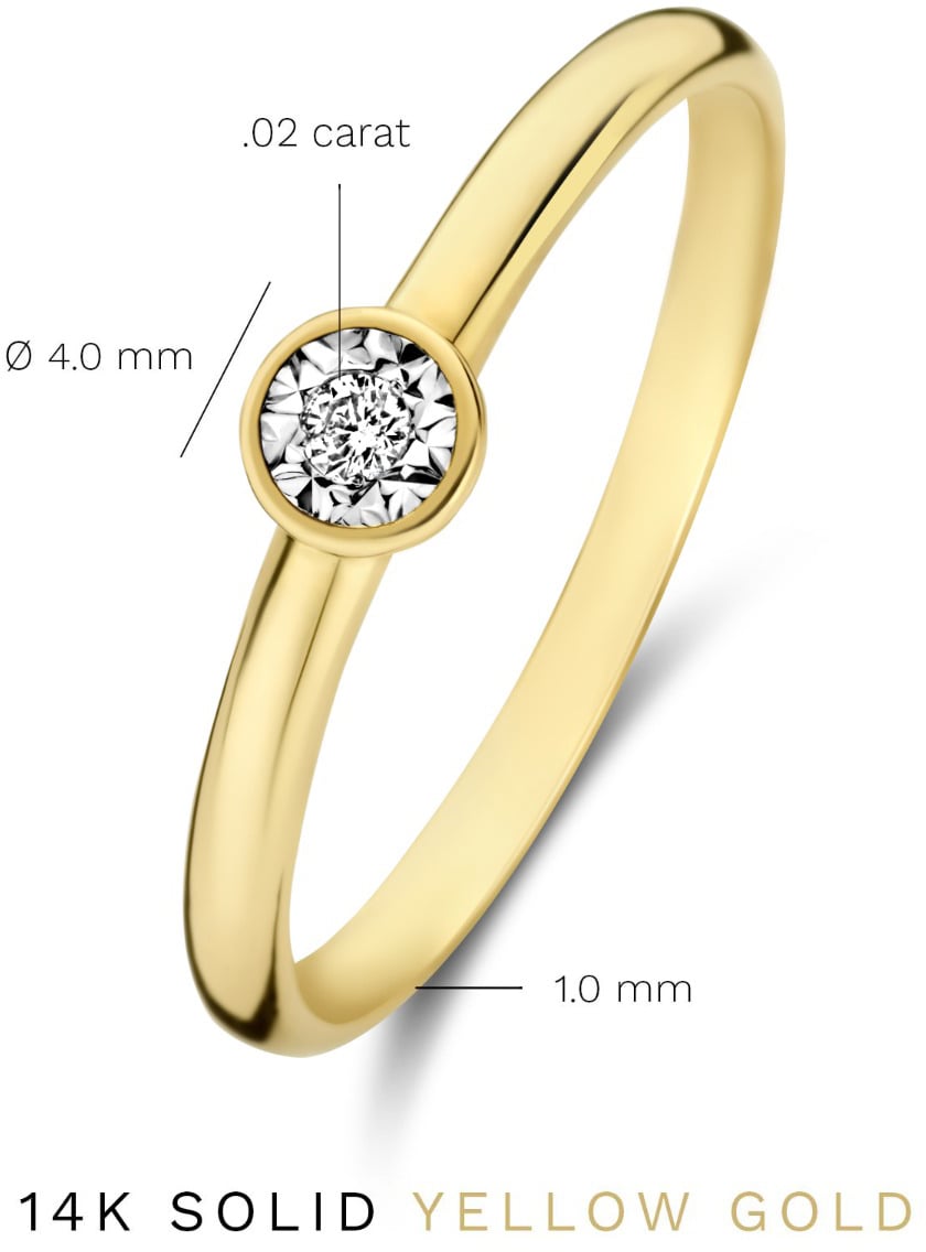 Isabel Bernard De La Paix Inaya Ring met Diamant Goud