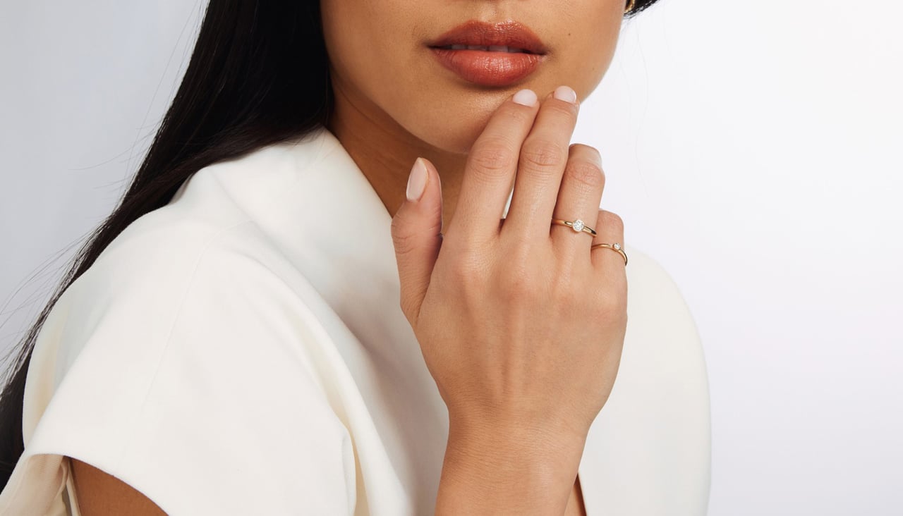 Isabel Bernard De La Paix Inaya Ring met Diamant Goud
