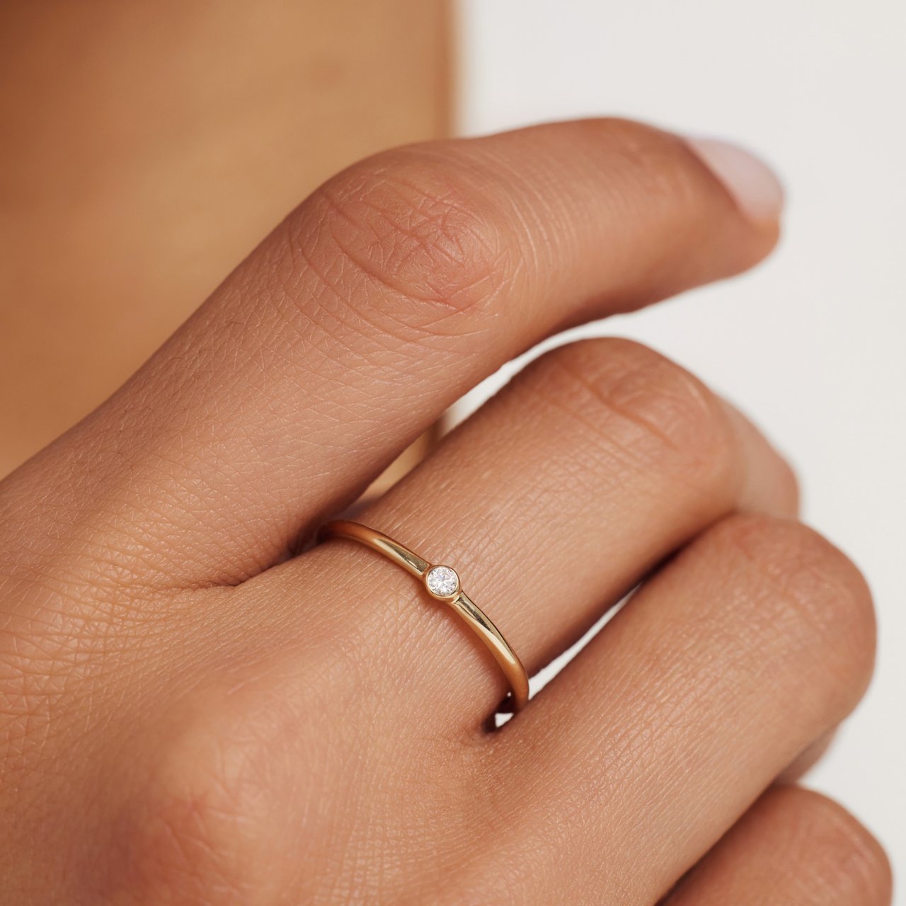 Isabel Bernard De La Paix Inaya Ring met Diamant Goud