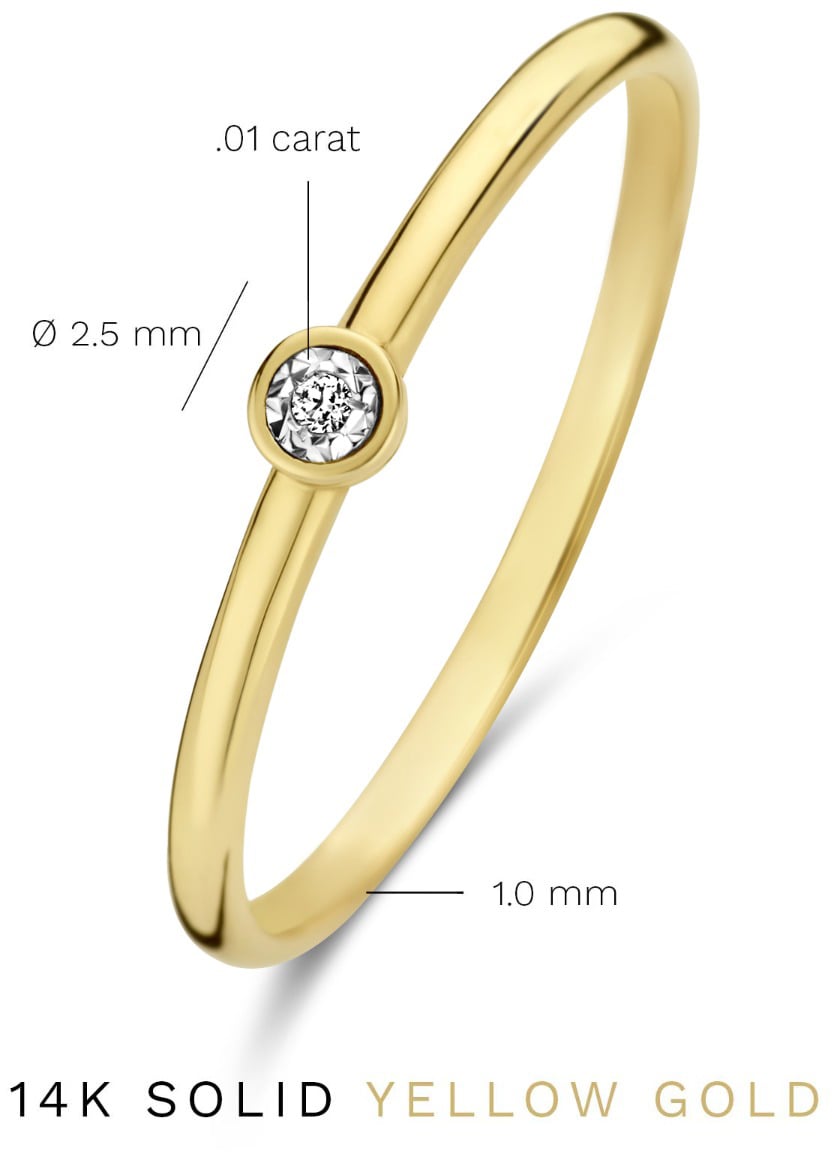 Isabel Bernard De La Paix Inaya Ring met Diamant Goud