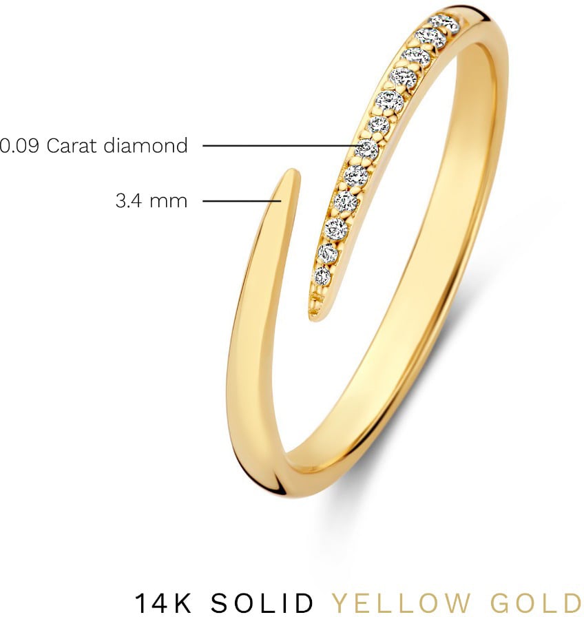 Isabel Bernard De la Paix Flavie Ring met Diamant Goud