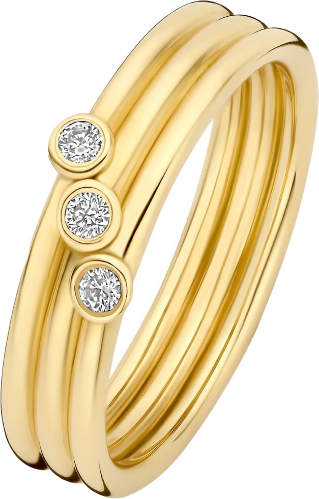 Isabel Bernard De la Paix Viviane Ring met Diamant Goud