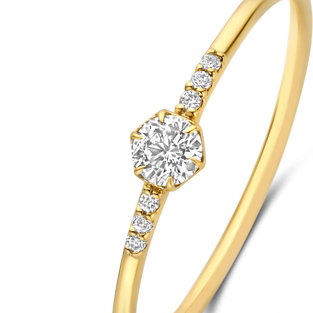 Isabel Bernard De la Paix Belinda Ring met Diamant Goud