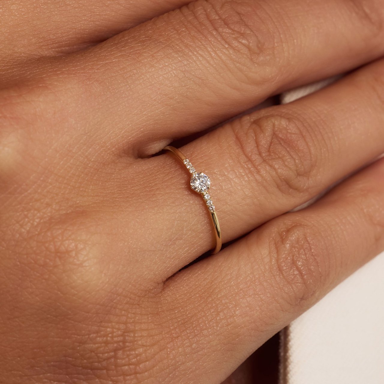 Isabel Bernard De la Paix Belinda Ring met Diamant Goud