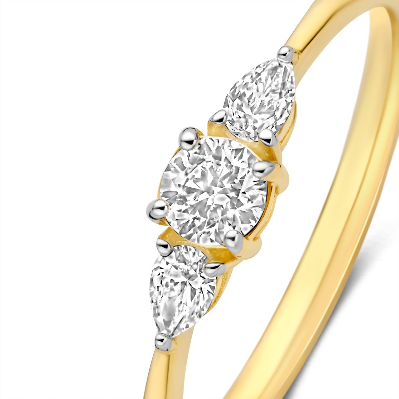 Isabel Bernard De la Paix Nancy Ring met Diamant Goud