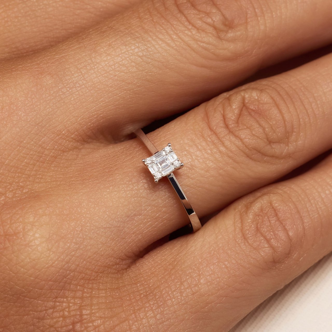 Isabel Bernard De la Paix Maxime Ring met Diamant Zilver