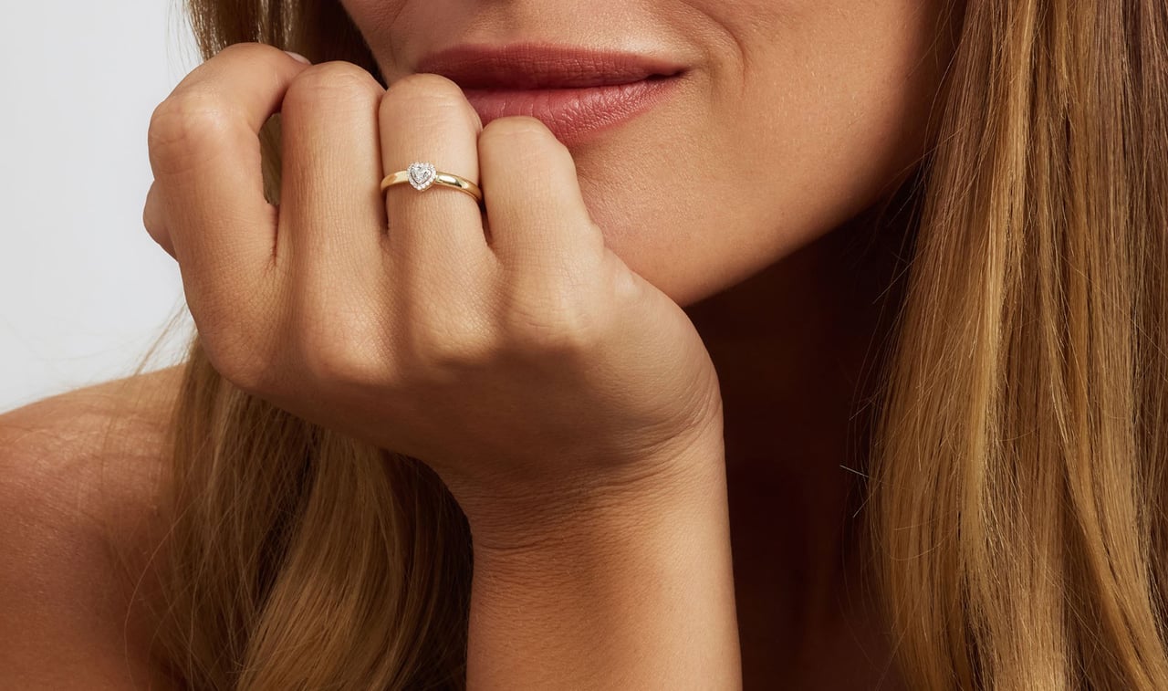 Isabel Bernard De la Paix Amore Ring met Diamant Goud