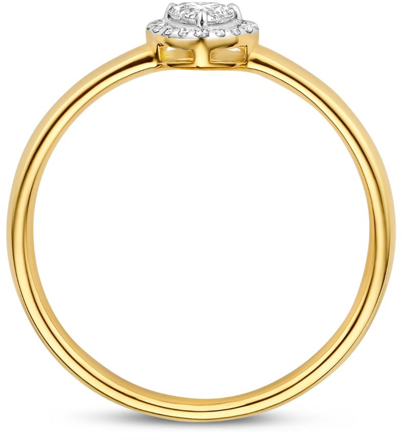 Isabel Bernard De la Paix Amore Ring met Diamant Goud