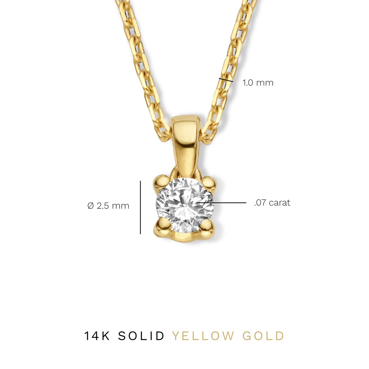 Isabel Bernard De la Paix Celesse Ketting met Diamant Goud