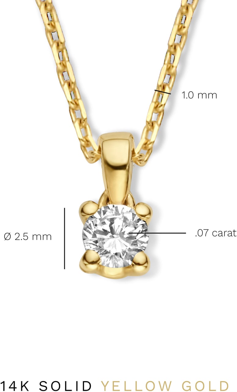 Isabel Bernard De la Paix Celesse Ketting met Diamant Goud