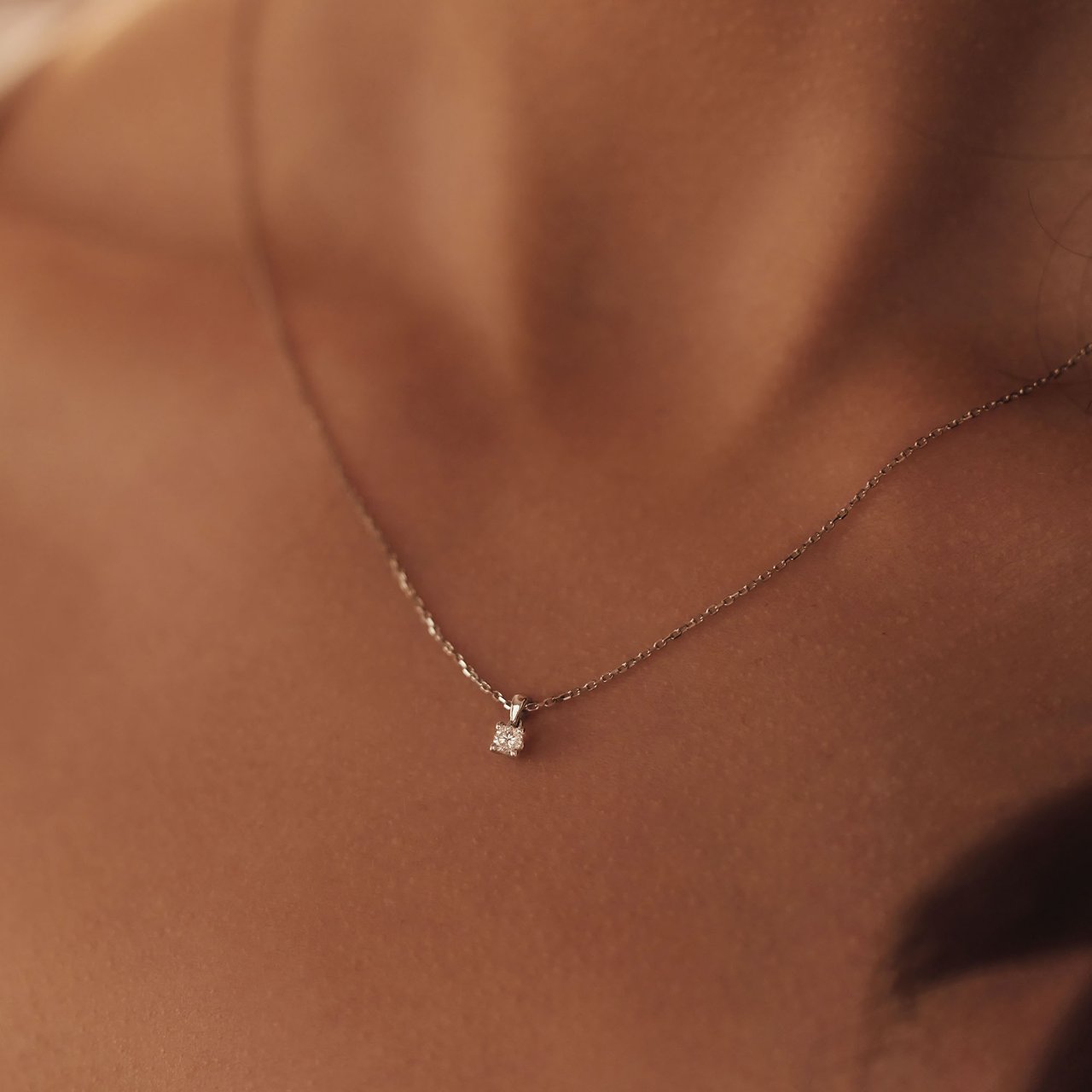 Isabel Bernard De la Paix Celesse Ketting met Diamant Zilver