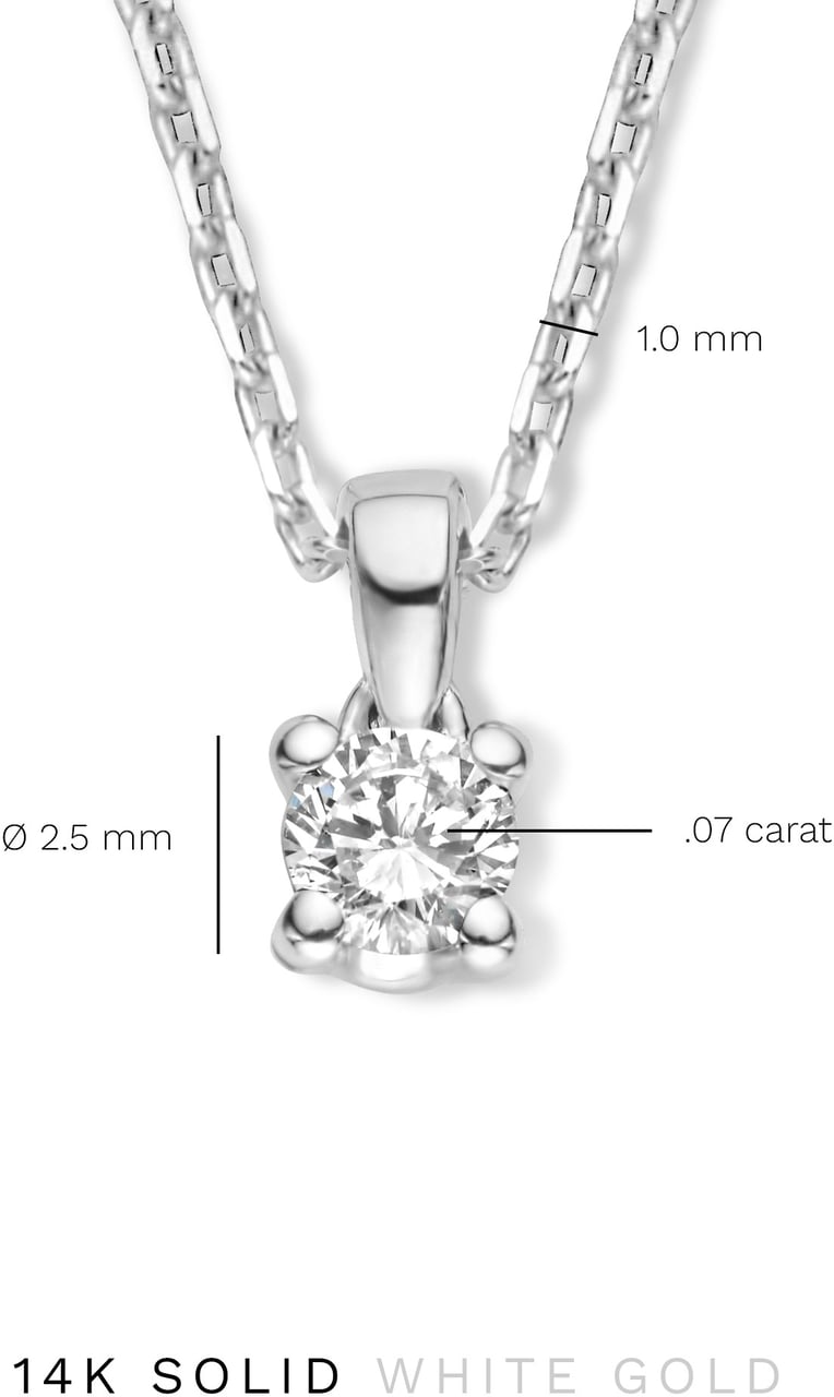 Isabel Bernard De la Paix Celesse Ketting met Diamant Zilver