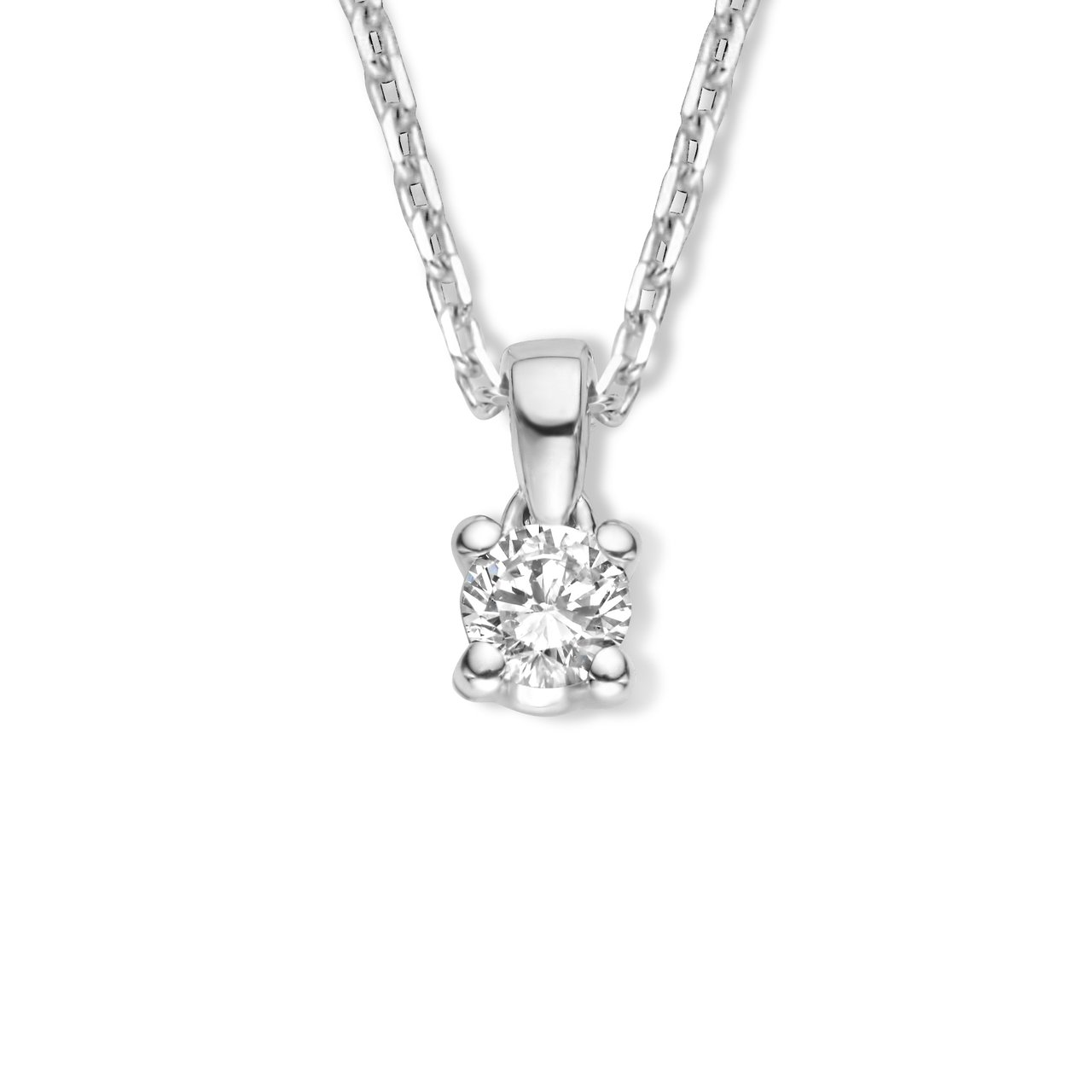 Isabel Bernard De la Paix Celesse Ketting met Diamant Zilver