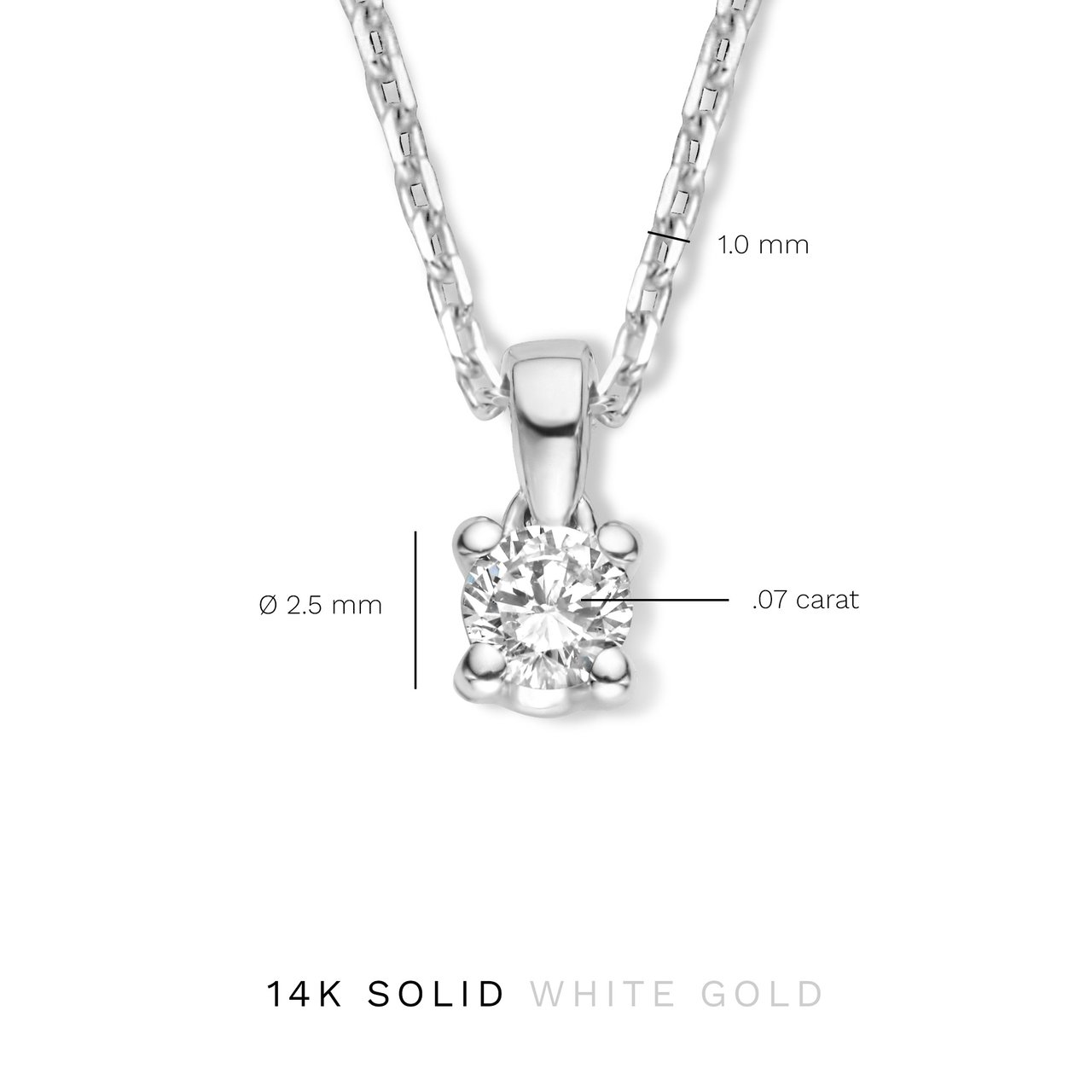 Isabel Bernard De la Paix Celesse Ketting met Diamant Zilver