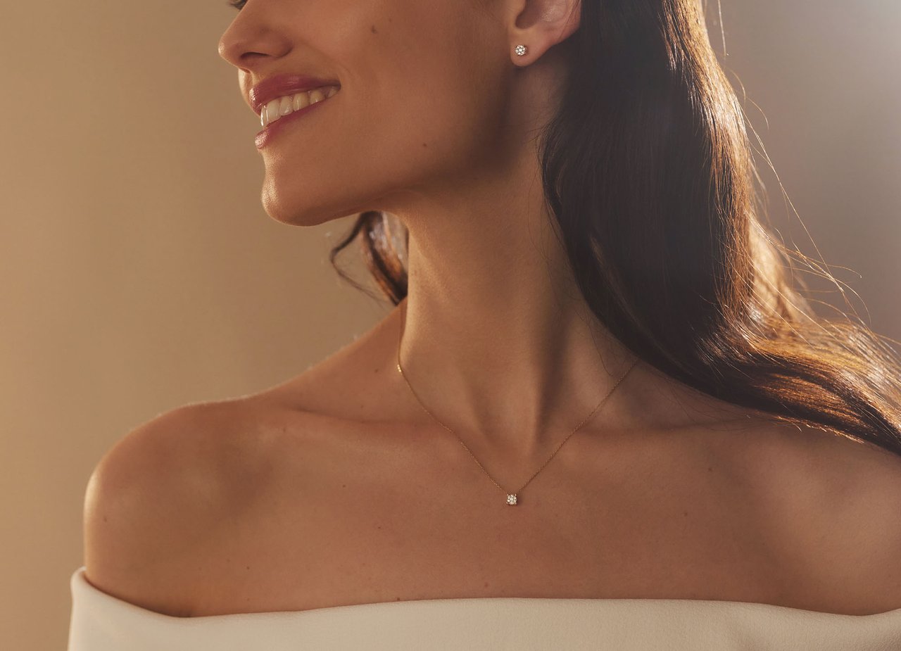 Isabel Bernard De la Paix Hanaé Ketting met Diamant Goud