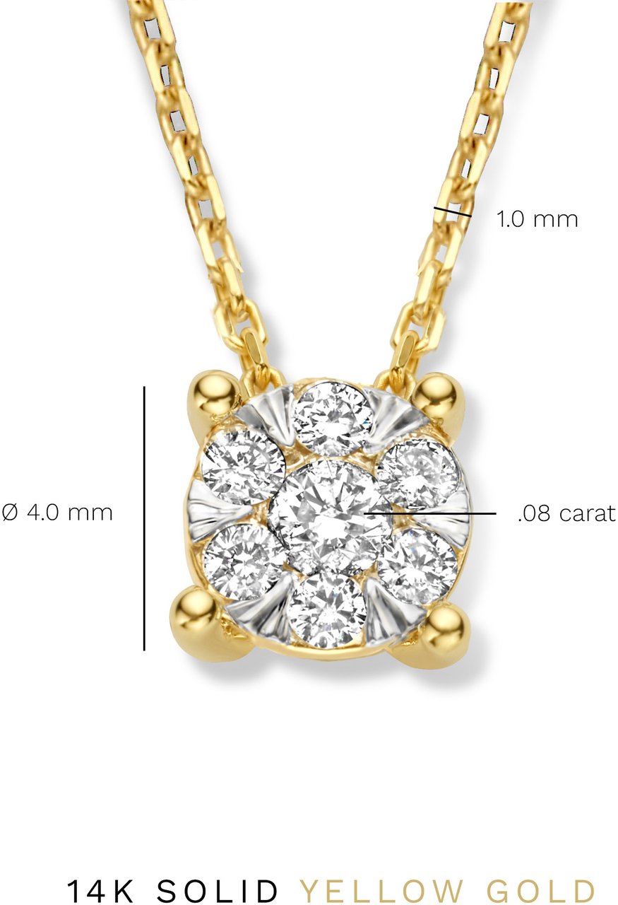 Isabel Bernard De la Paix Hanaé Ketting met Diamant Goud