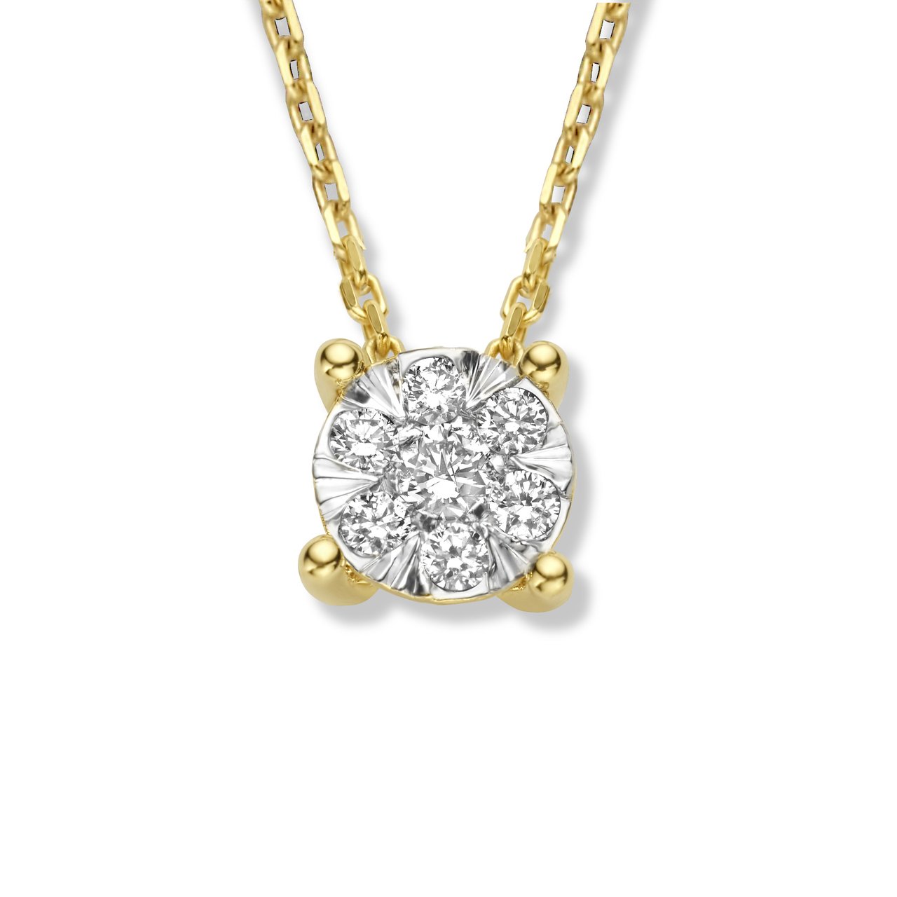 Isabel Bernard De la Paix Hanaé Ketting met Diamant Goud