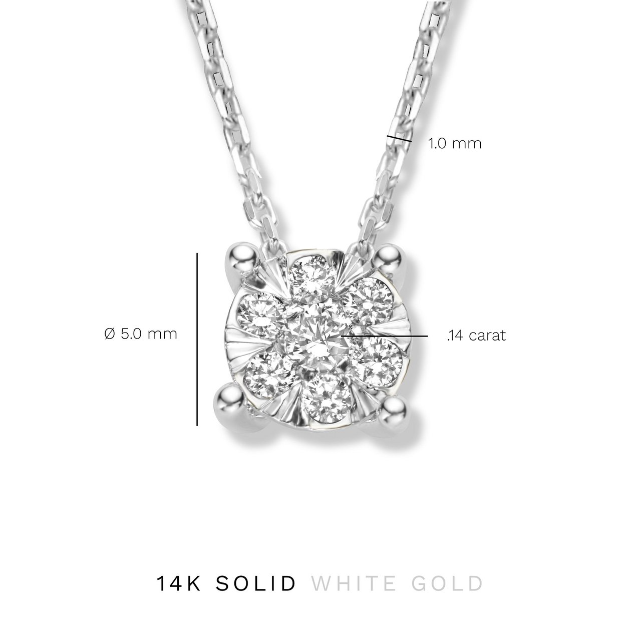 Isabel Bernard De la Paix Hanaé Ketting met Diamant Zilver