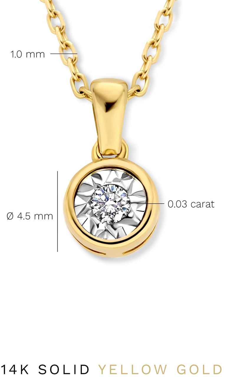 Isabel Bernard De La Paix Inaya Ketting met Diamant Goud