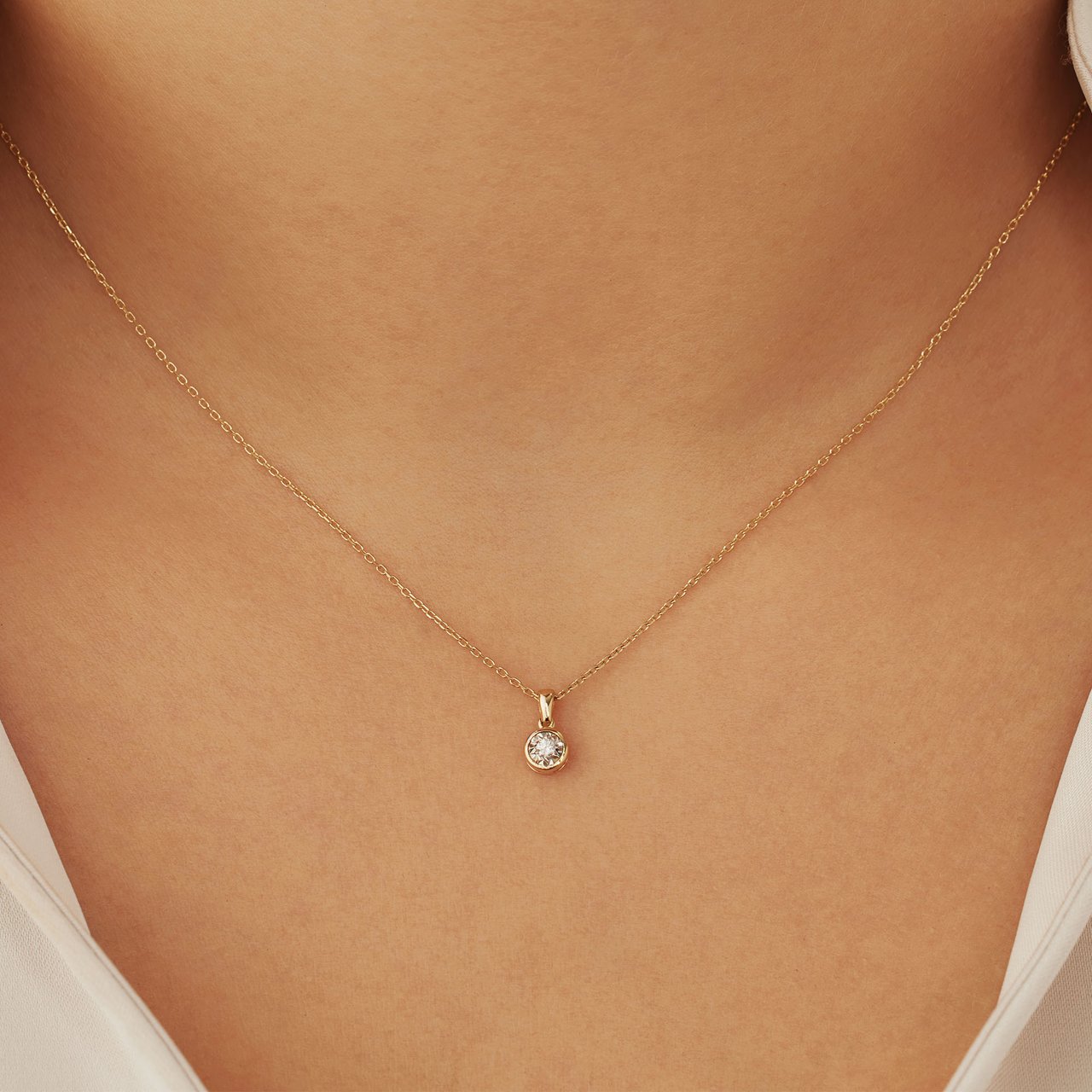 Isabel Bernard De La Paix Inaya Ketting met Diamant Goud