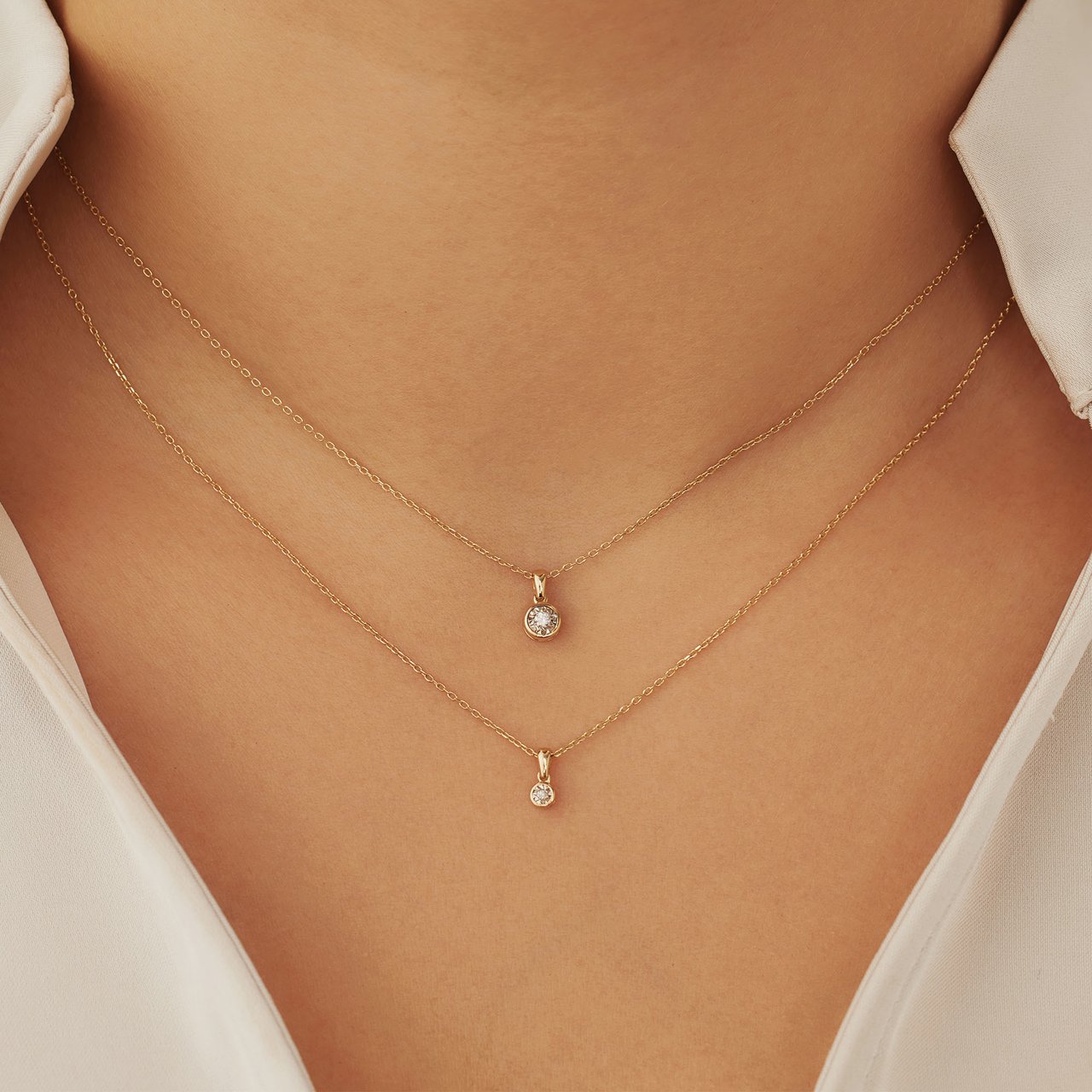 Isabel Bernard De La Paix Inaya Ketting met Diamant Goud