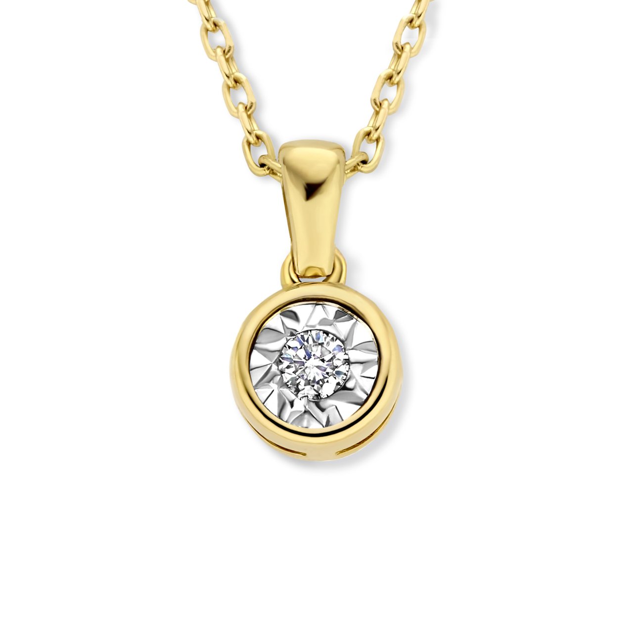 Isabel Bernard De La Paix Inaya Ketting met Diamant Goud