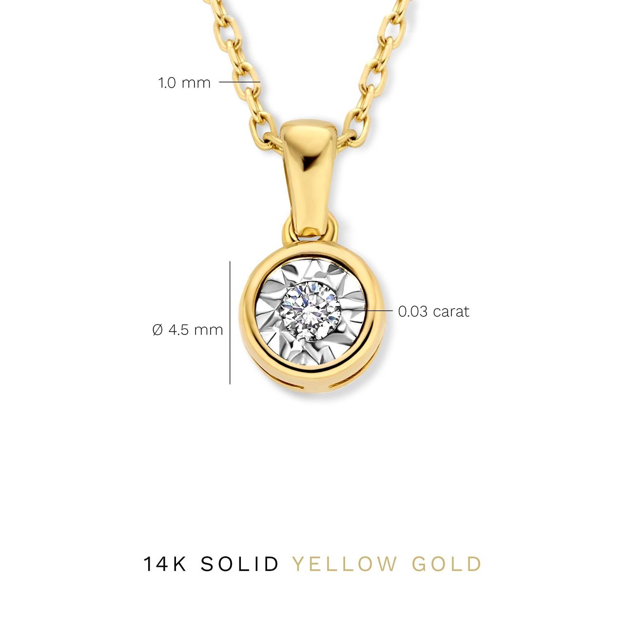 Isabel Bernard De La Paix Inaya Ketting met Diamant Goud