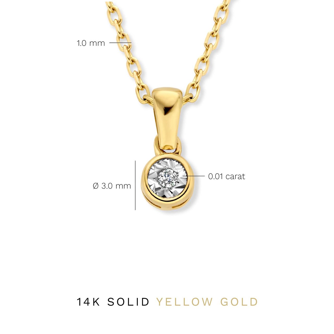 Isabel Bernard De La Paix Inaya Ketting met Diamant Goud