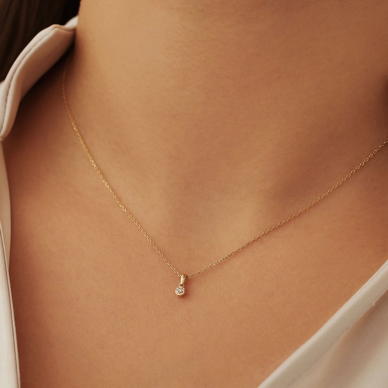 Isabel Bernard De La Paix Inaya Ketting met Diamant Goud