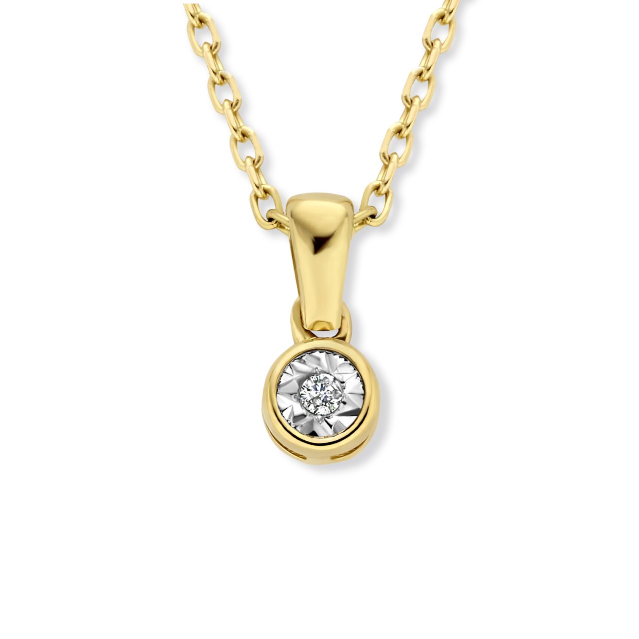 Isabel Bernard De La Paix Inaya Ketting met Diamant Goud