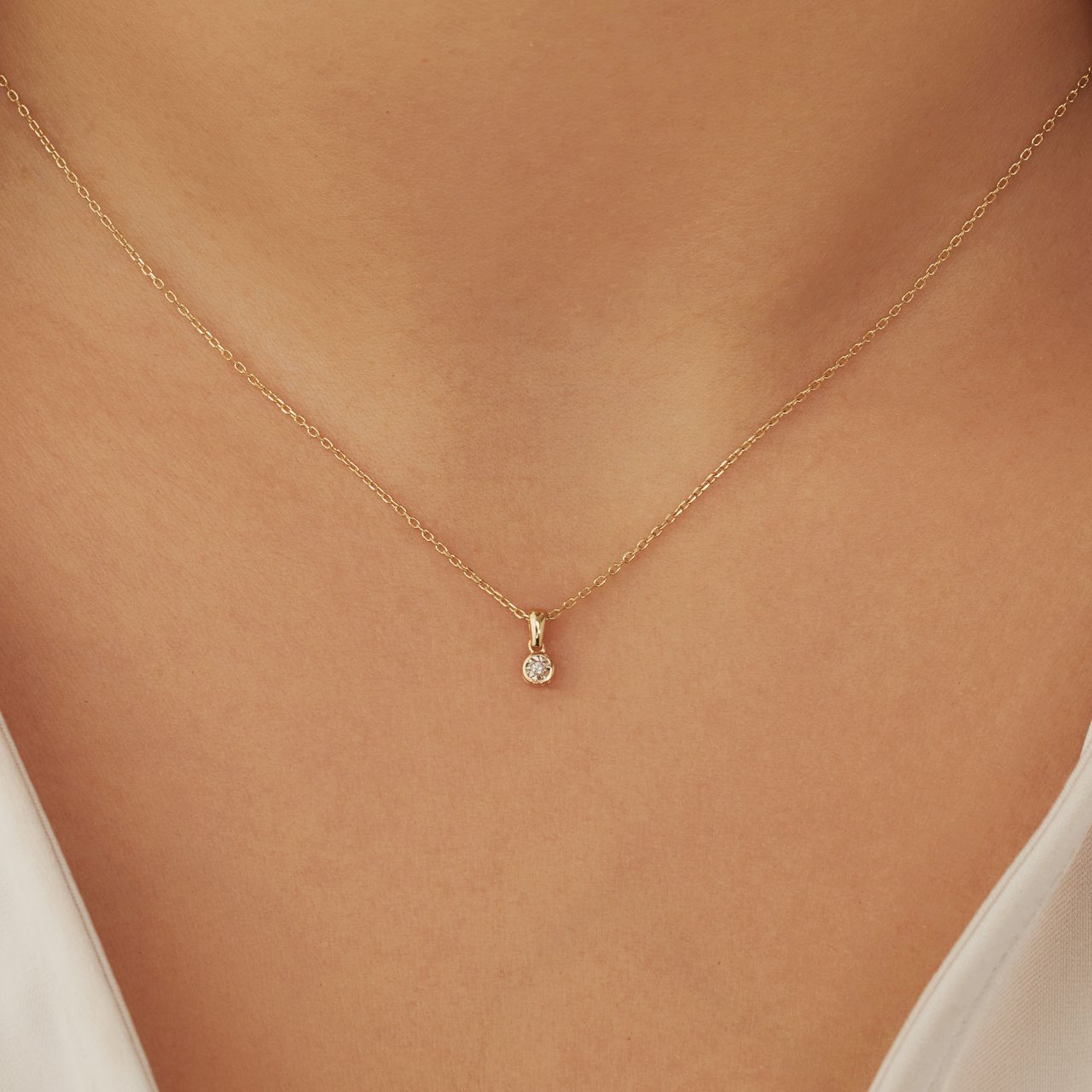 Isabel Bernard De La Paix Inaya Ketting met Diamant Goud