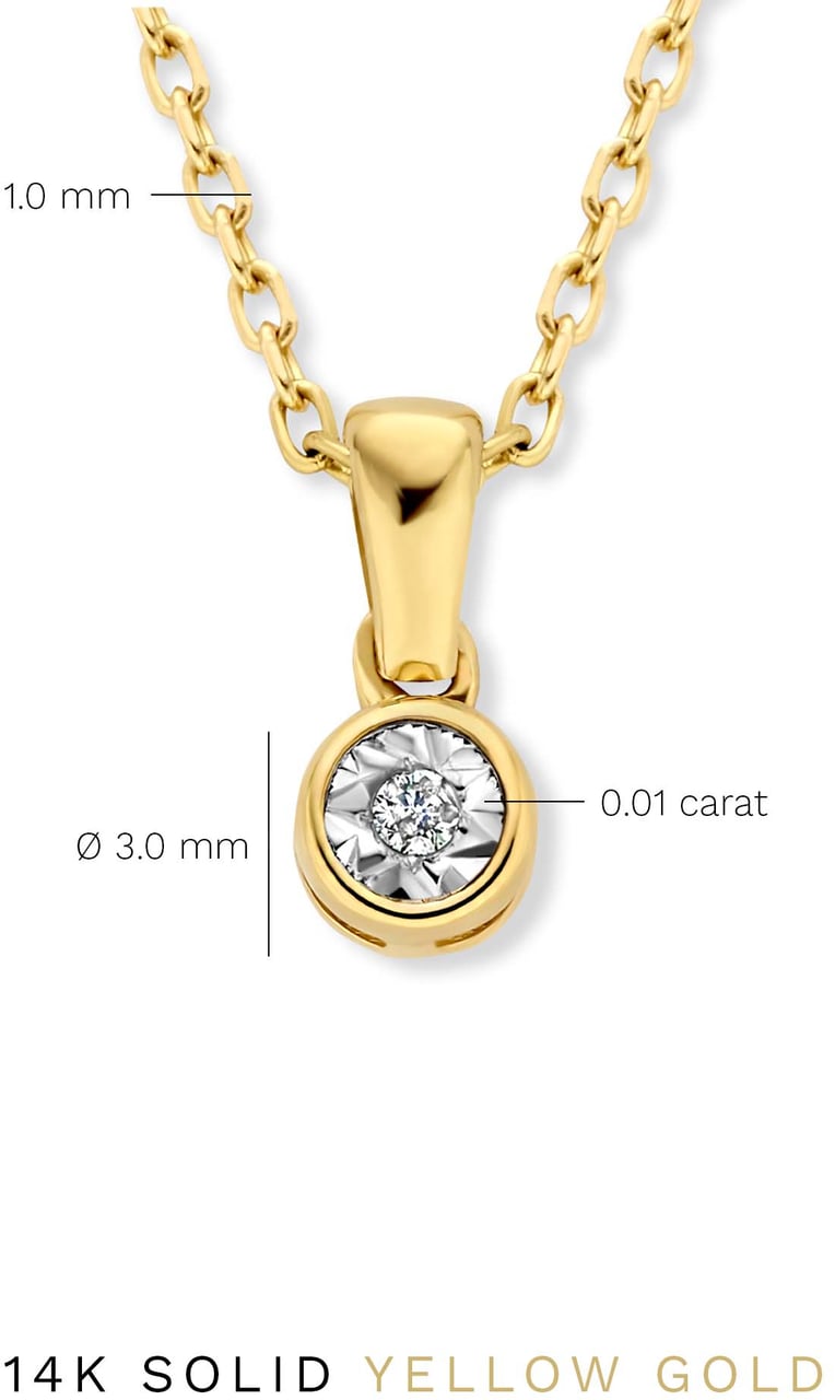 Isabel Bernard De La Paix Inaya Ketting met Diamant Goud