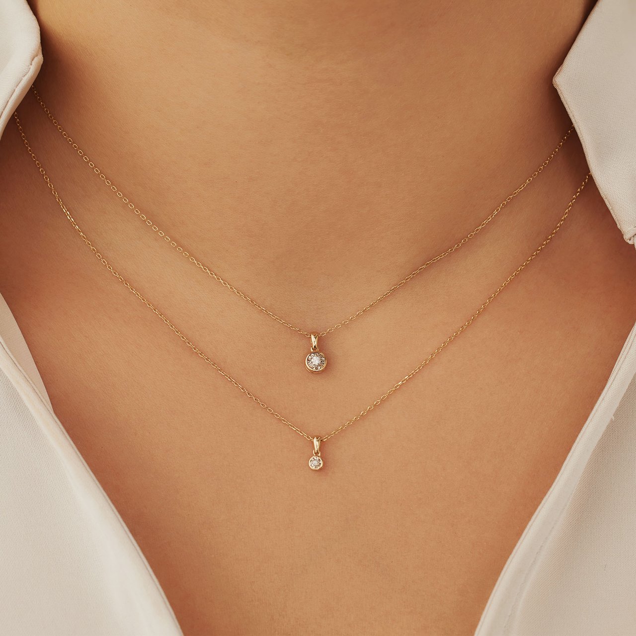 Isabel Bernard De La Paix Inaya Ketting met Diamant Goud