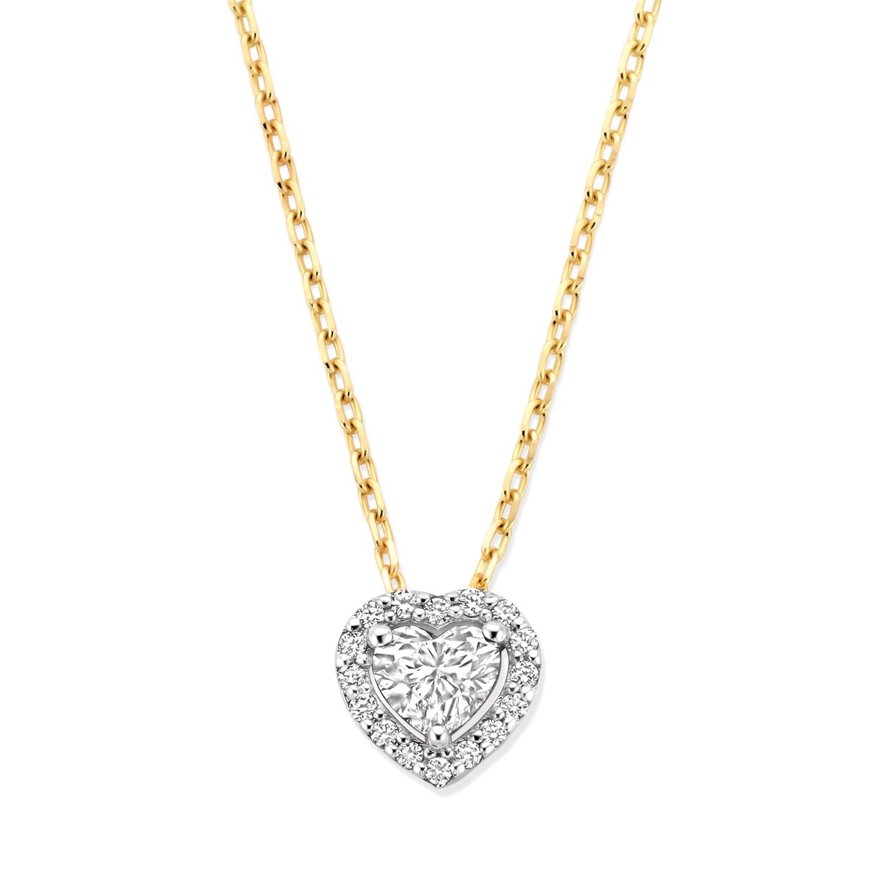 Isabel Bernard De la Paix Amore Ketting met Diamant Goud