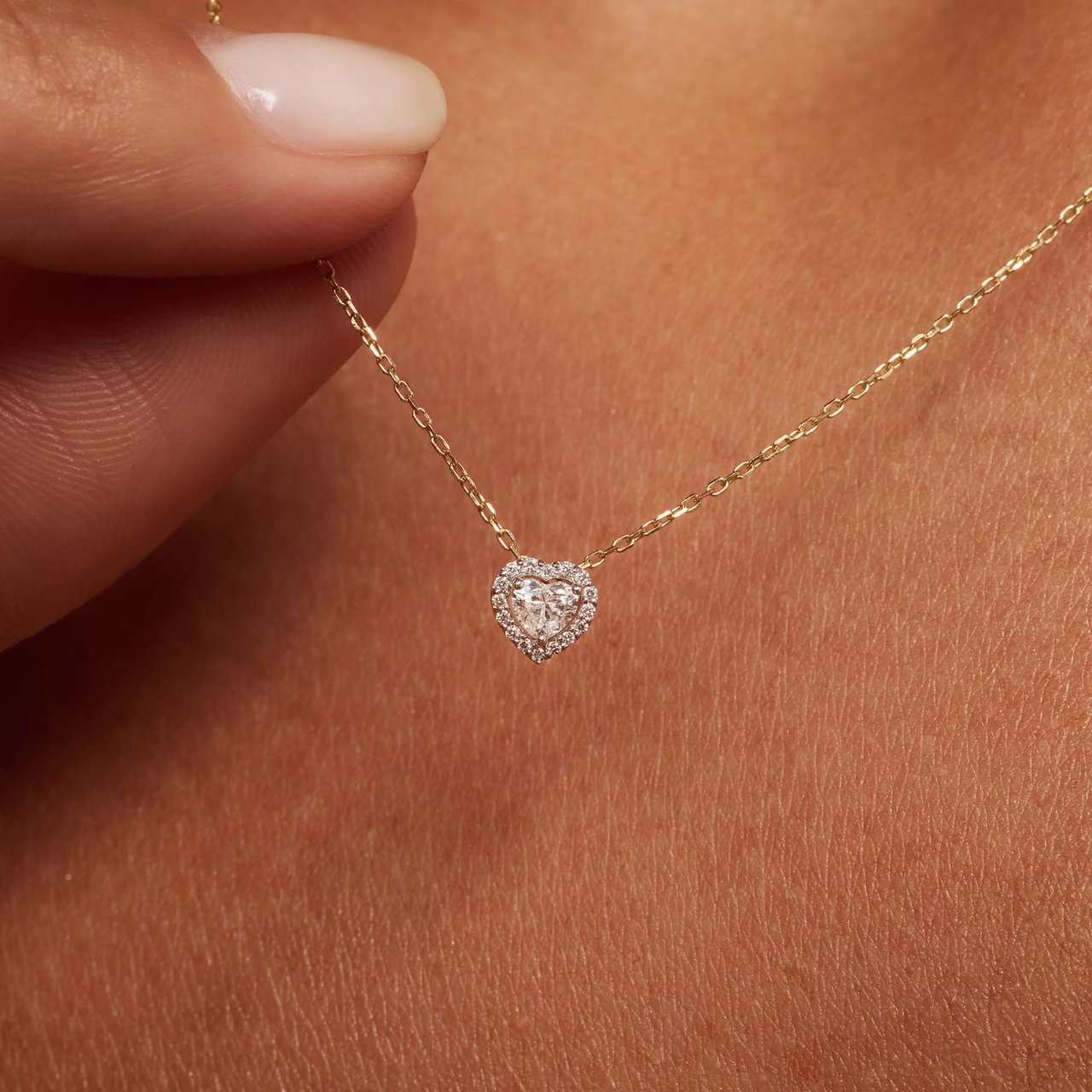 Isabel Bernard De la Paix Amore Ketting met Diamant Goud