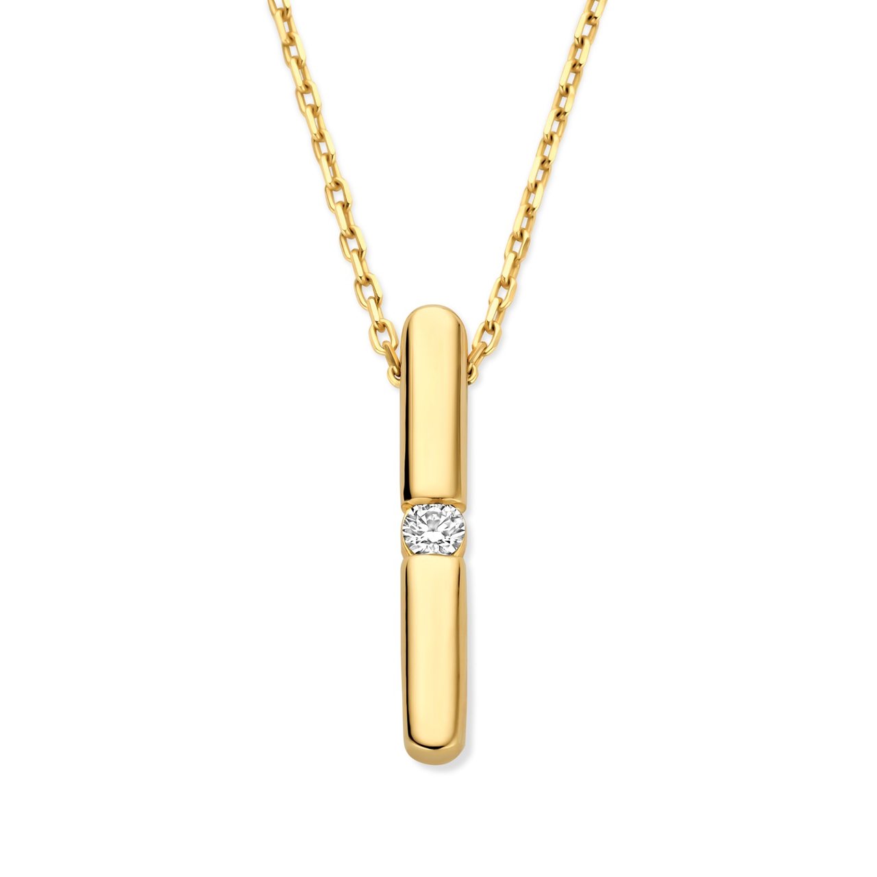 Isabel Bernard De la Paix Flavie Ketting met Diamant Goud