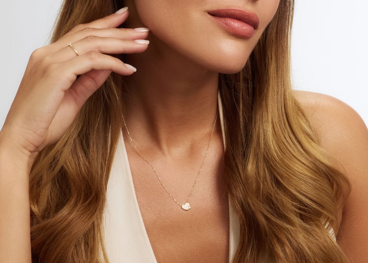 Isabel Bernard De la Paix Amore Ketting met Diamant Goud