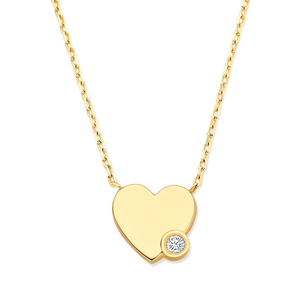 Isabel Bernard De la Paix Amore Ketting met Diamant Goud