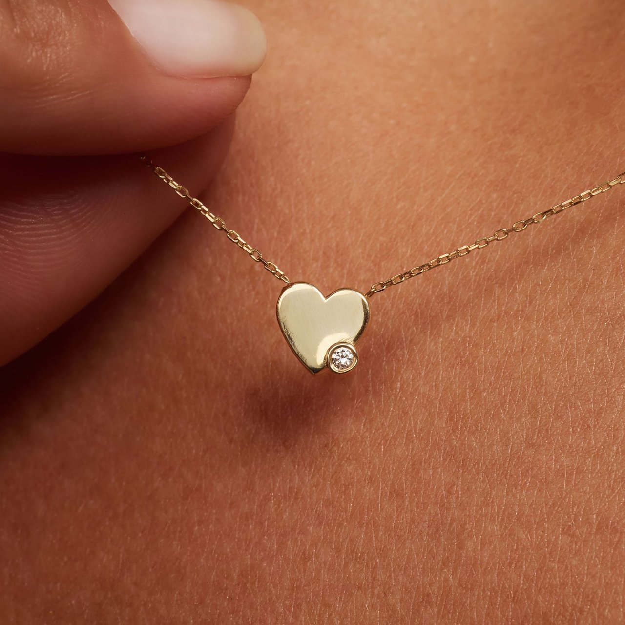Isabel Bernard De la Paix Amore Ketting met Diamant Goud