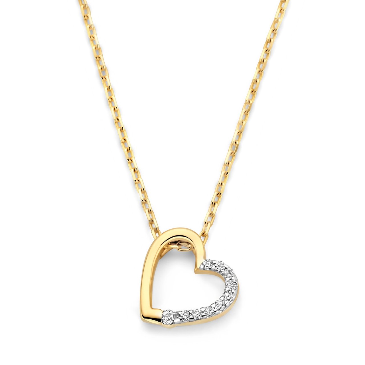 Isabel Bernard De la Paix Amore Ketting met Diamant Goud