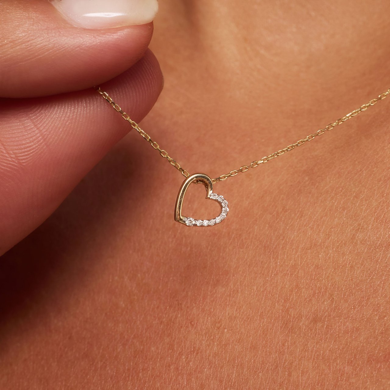 Isabel Bernard De la Paix Amore Ketting met Diamant Goud