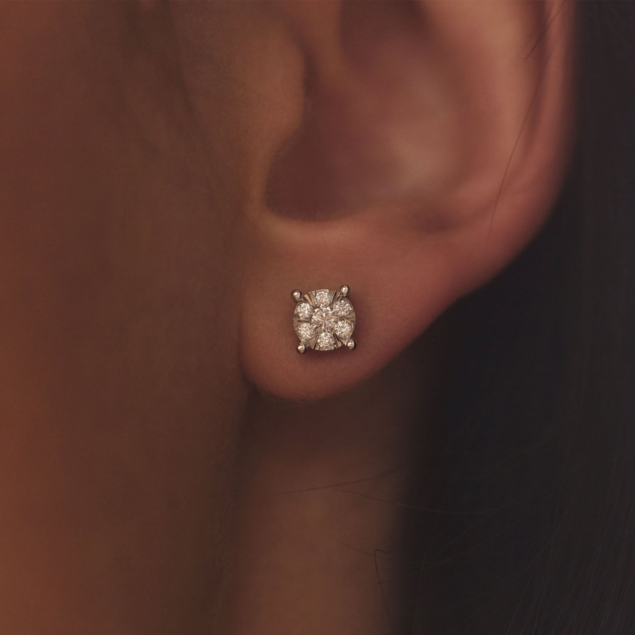 Isabel Bernard De la Paix Hanaé Oorknoppen met Diamant Zilver