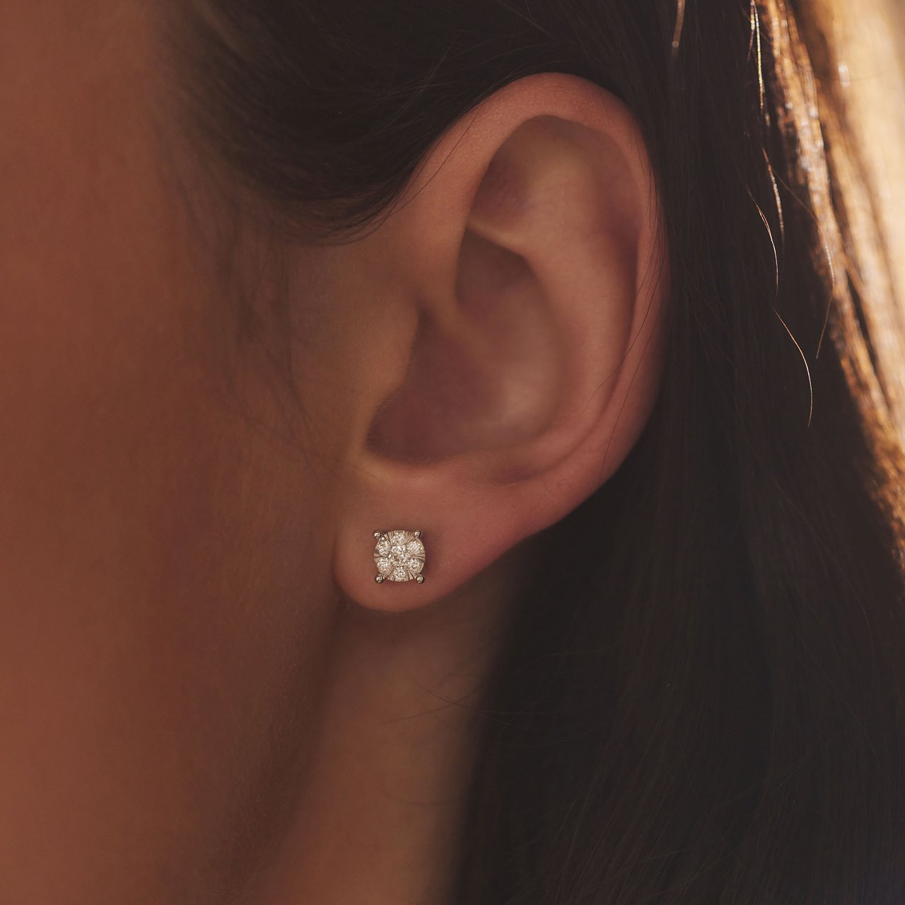 Isabel Bernard De la Paix Hanaé Oorknoppen met Diamant Zilver