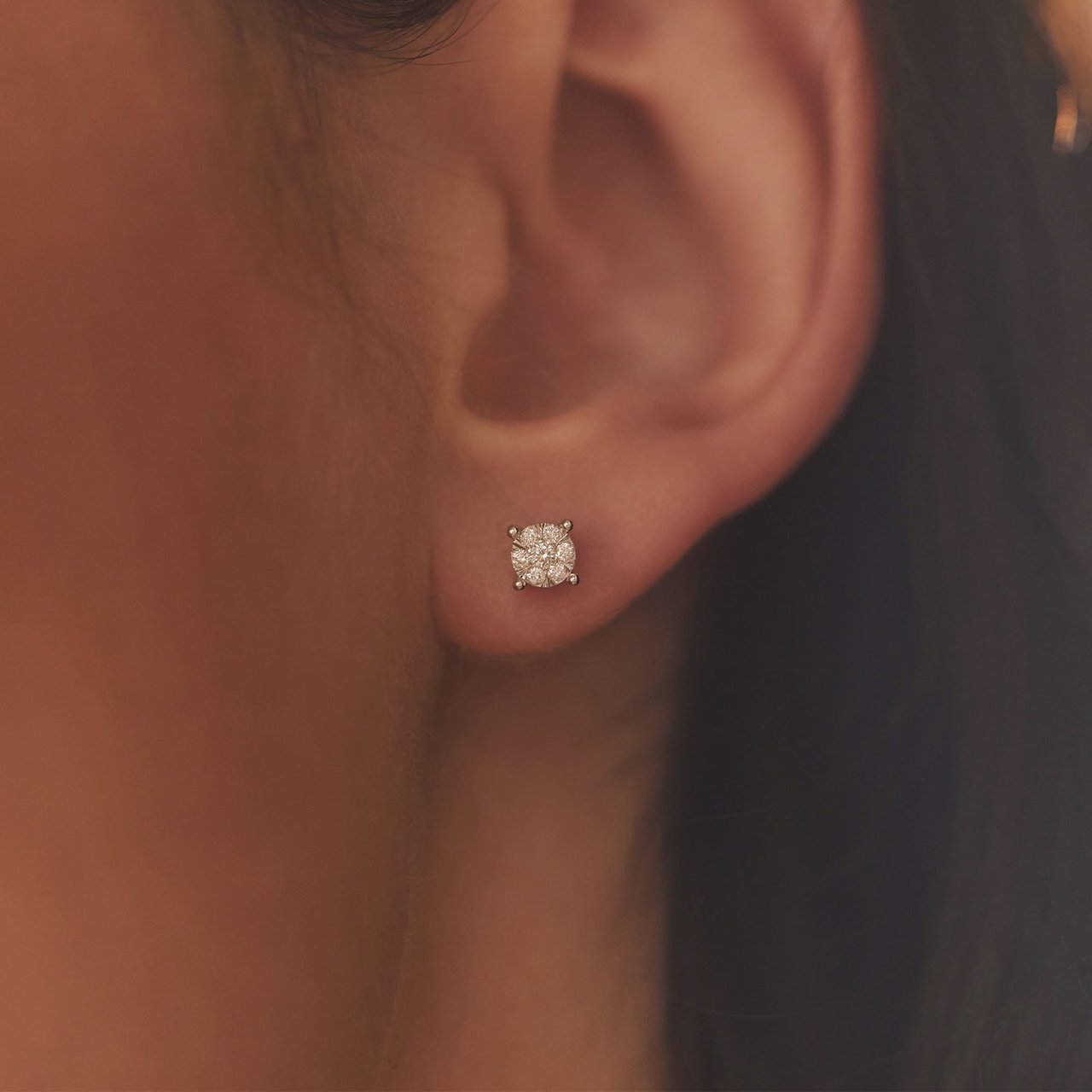 Isabel Bernard De la Paix Hanaé Oorknoppen met Diamant Zilver