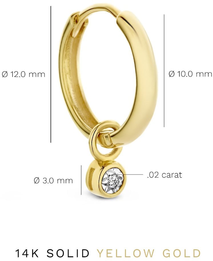 Isabel Bernard De La Paix Inaya Oorringen met Diamant Goud