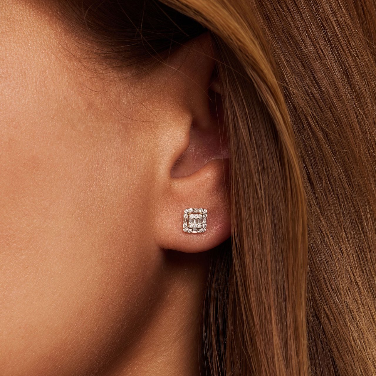 Isabel Bernard De la Paix Elena Oorbellen met Diamant Goud